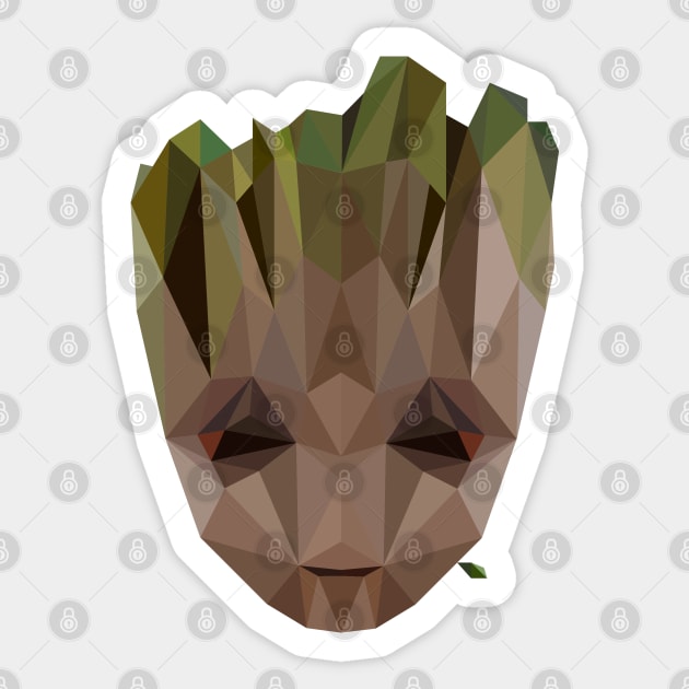 Baby Groot Poly Sticker by CriSan